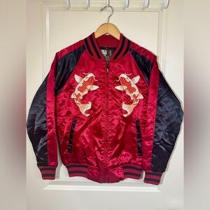 Studio Hiro Sukajan Koi Fish Satin Bomber Jacket M (New)